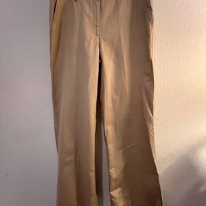 Talbots Heritage Beige Pants Size 14 Cotton Linen Classic Office Casual Summer